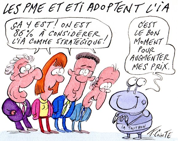 Dessin: Les PME françaises triplent leur adoption de l’IA en un an